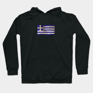 Vintage Aged and Scratched Greek Flag Hoodie